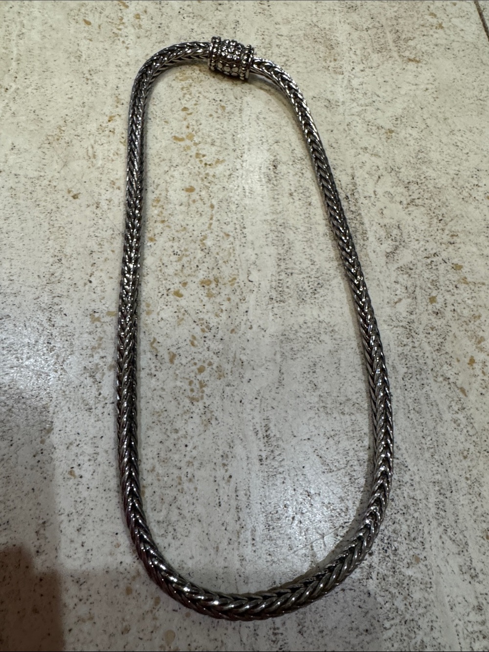Braided Silver Chain Necklace